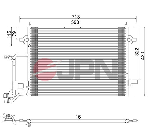 Condenser, air conditioning - 60C9074-JPN JPN