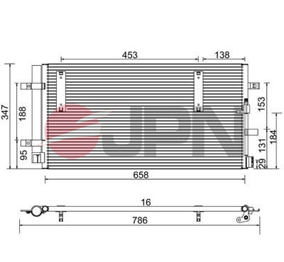 Condenser, air conditioning - 60C9077-JPN JPN