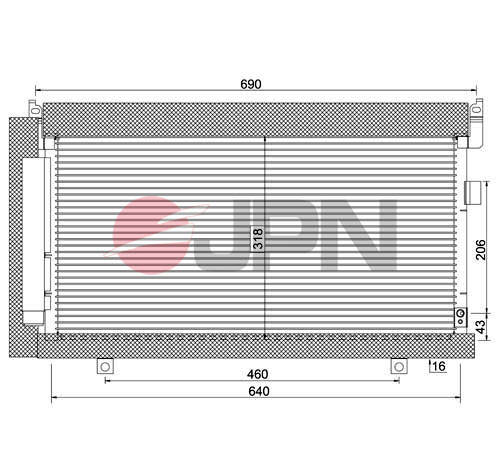 Condenser, air conditioning - 60C9132-JPN JPN