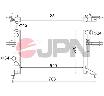 Radiator, engine cooling - 60C9032-JPN JPN