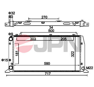 Radiator, engine cooling - 60C9052-JPN JPN