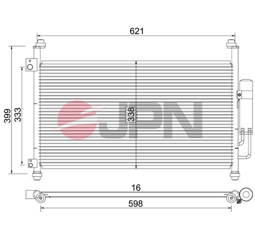 Condenser, air conditioning - 60C9101-JPN JPN