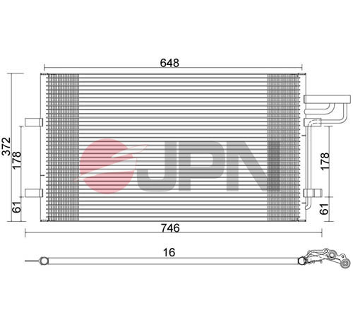 Condenser, air conditioning - 60C9095-JPN JPN