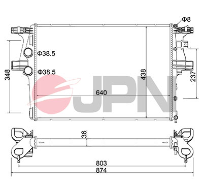 Radiator, engine cooling - 60C9024-JPN JPN