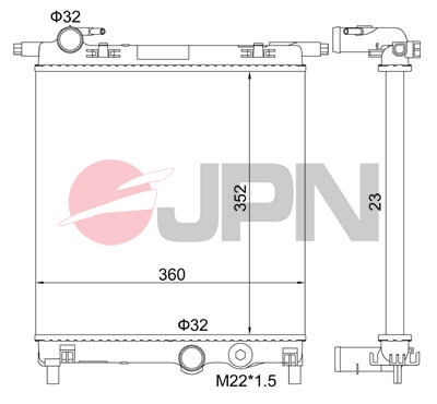 Radiator, engine cooling - 60C9067-JPN JPN