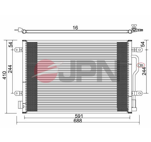 Condenser, air conditioning - 60C9076-JPN JPN