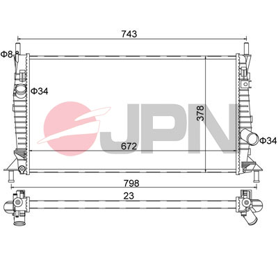 Radiator, engine cooling - 60C9071-JPN JPN