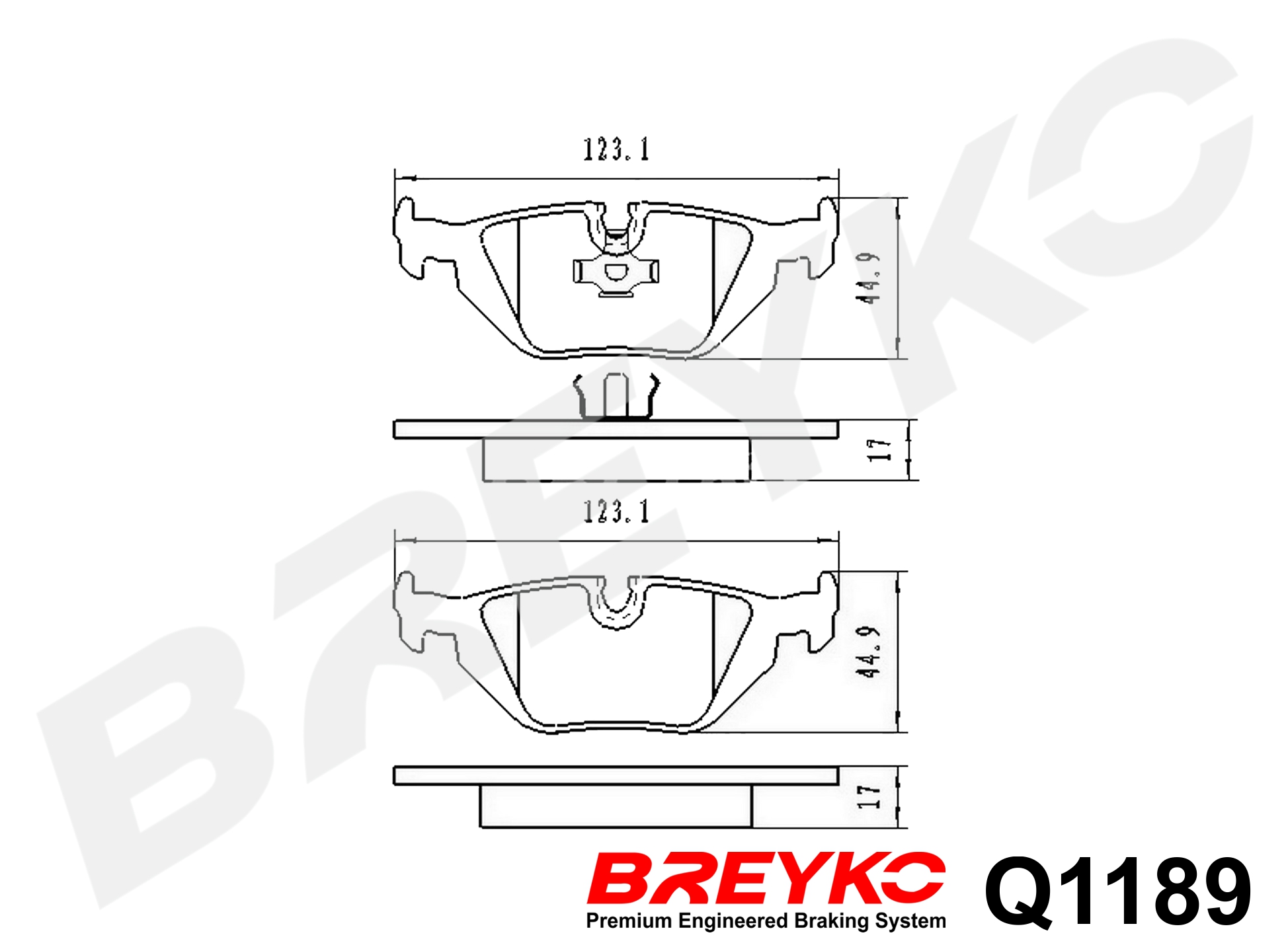 Brake Pad Set, disc brake - Q1189 DAVID VASCO