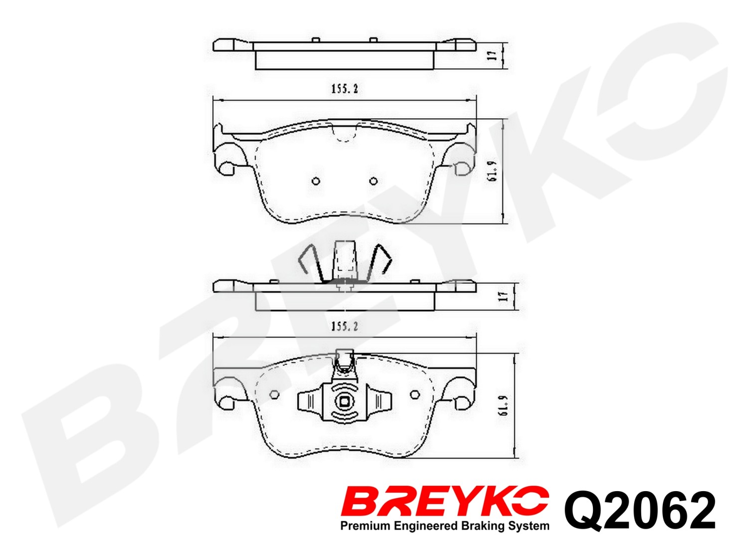 Brake Pad Set, disc brake - Q2062 DAVID VASCO