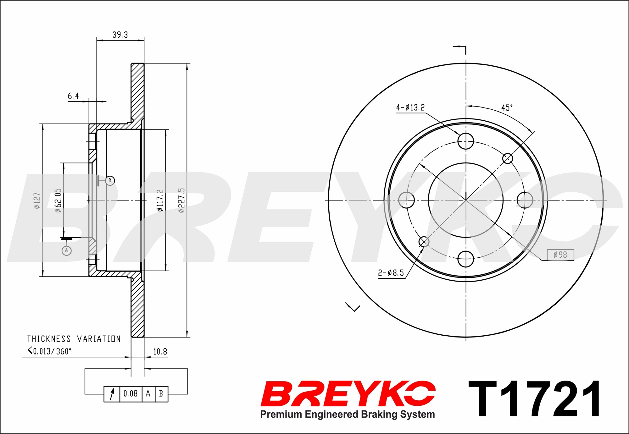 Brake Disc - T1721 DAVID VASCO