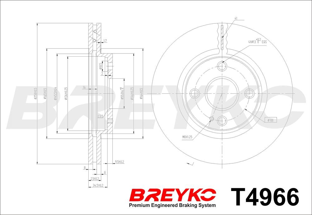 Brake Disc - T4966 DAVID VASCO