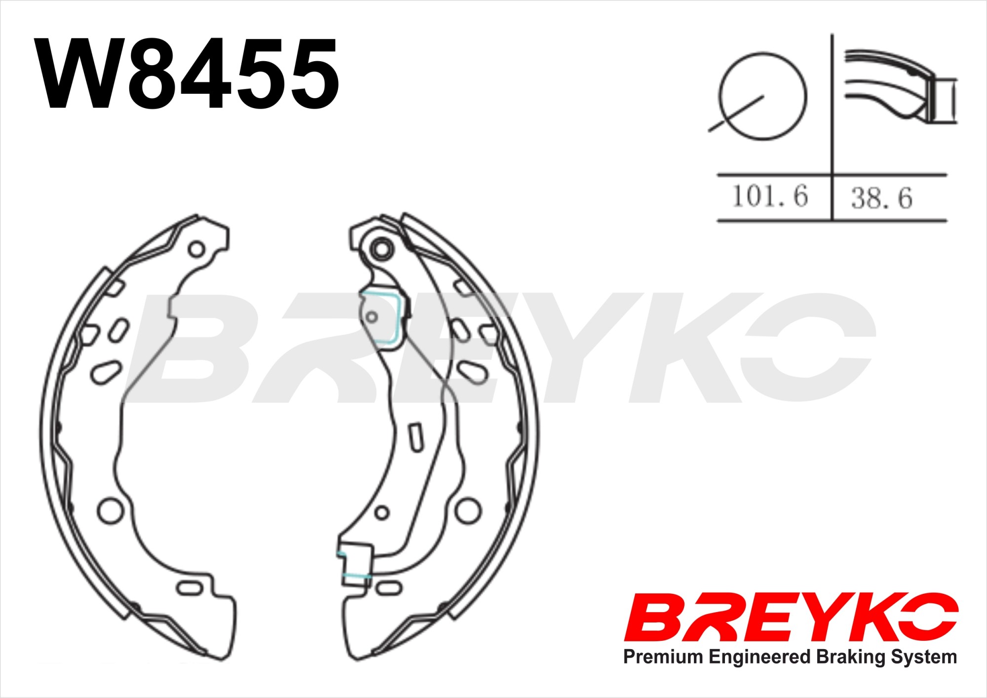 Brake Shoe Set - W8455 DAVID VASCO