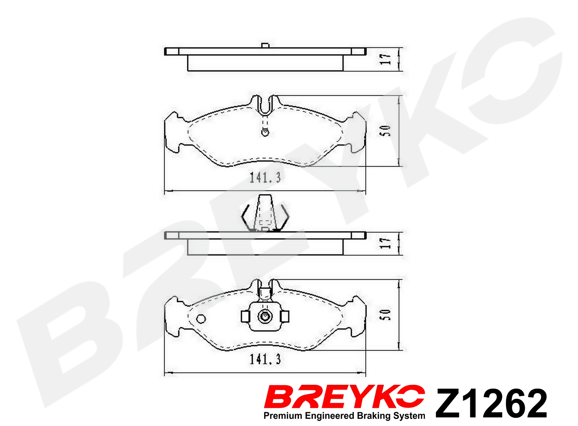 Brake Pad Set, disc brake - Z1262 DAVID VASCO