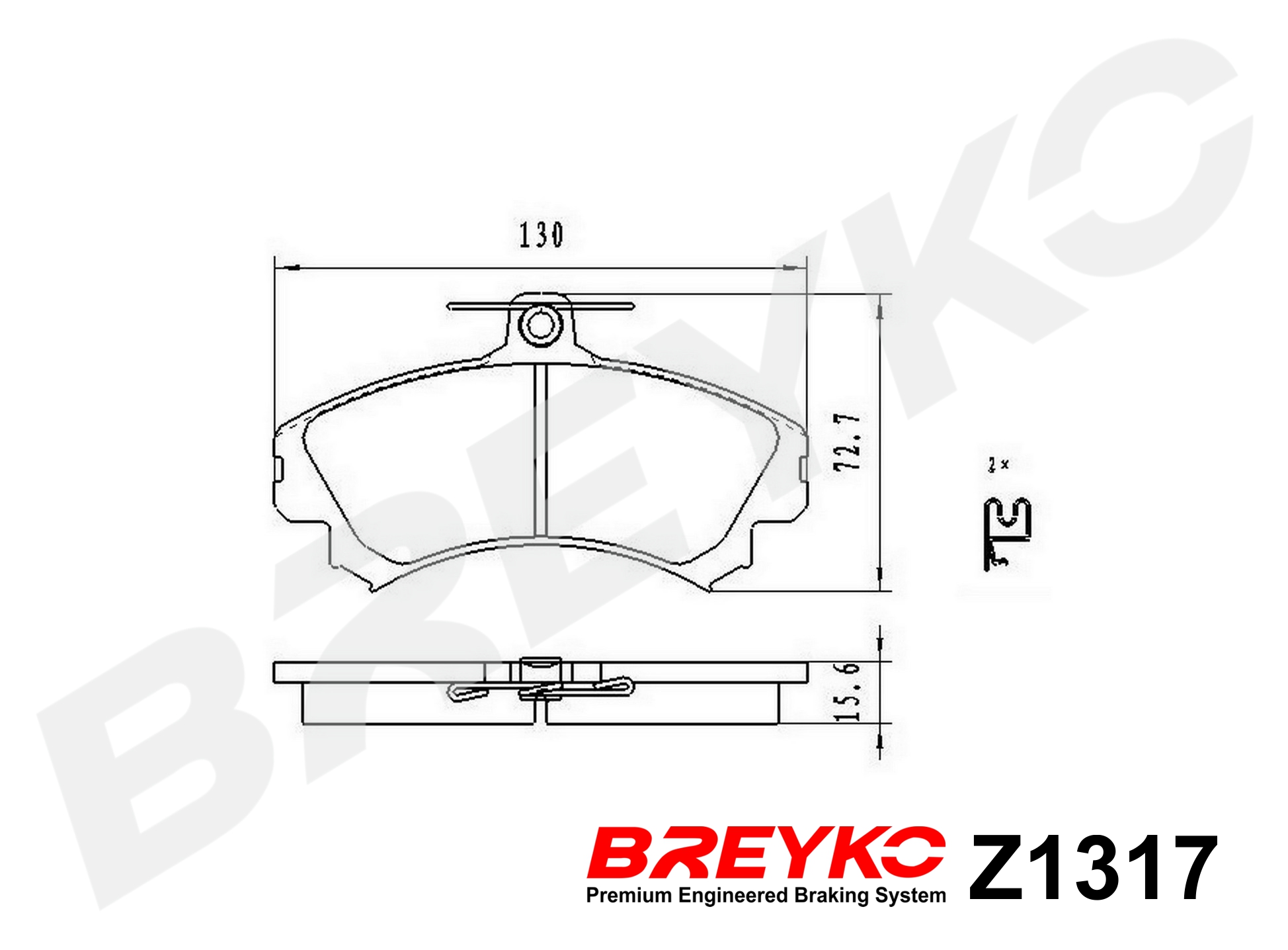 Brake Pad Set, disc brake - Z1317 DAVID VASCO