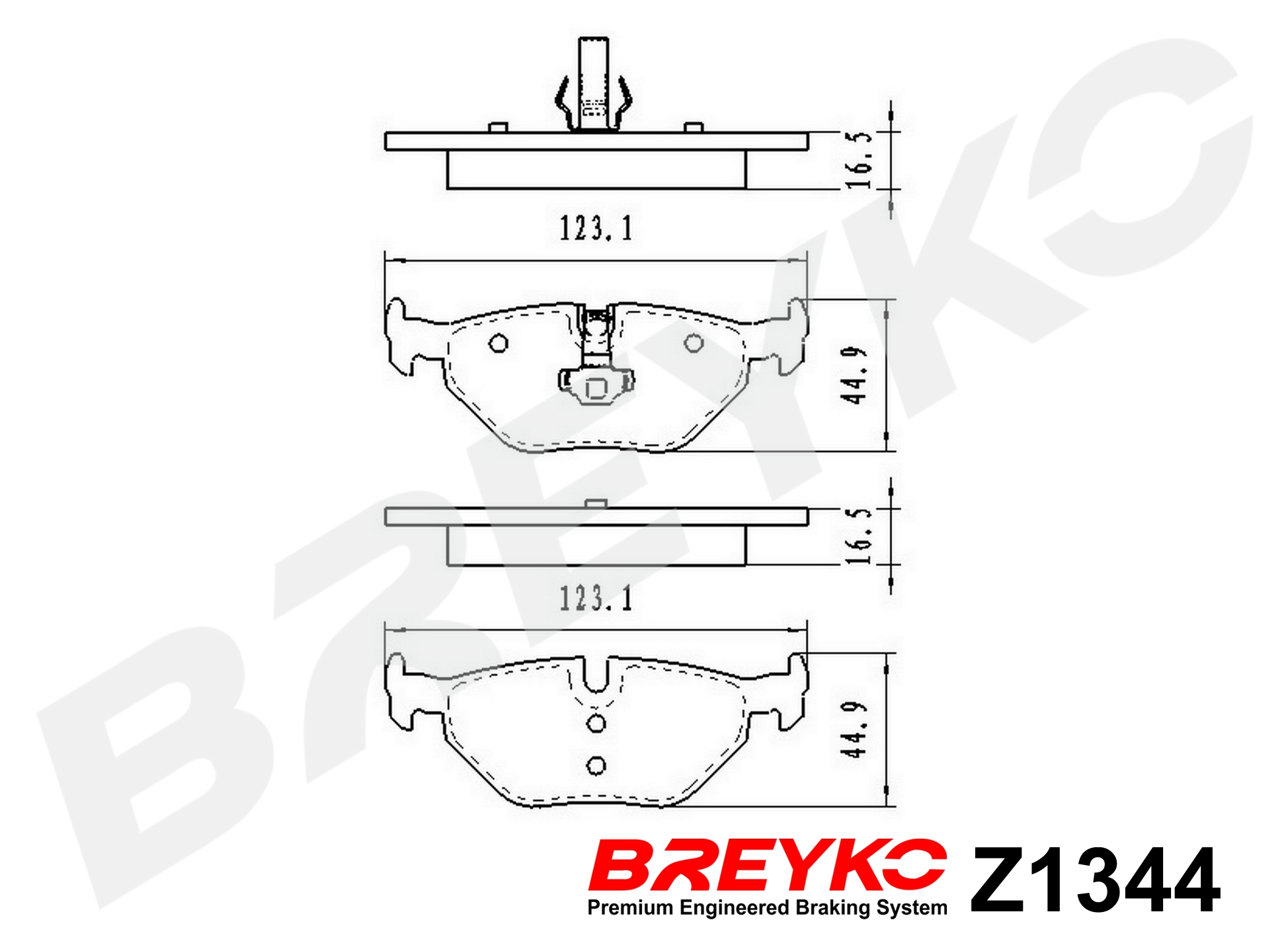 Brake Pad Set, disc brake - Z1344 DAVID VASCO