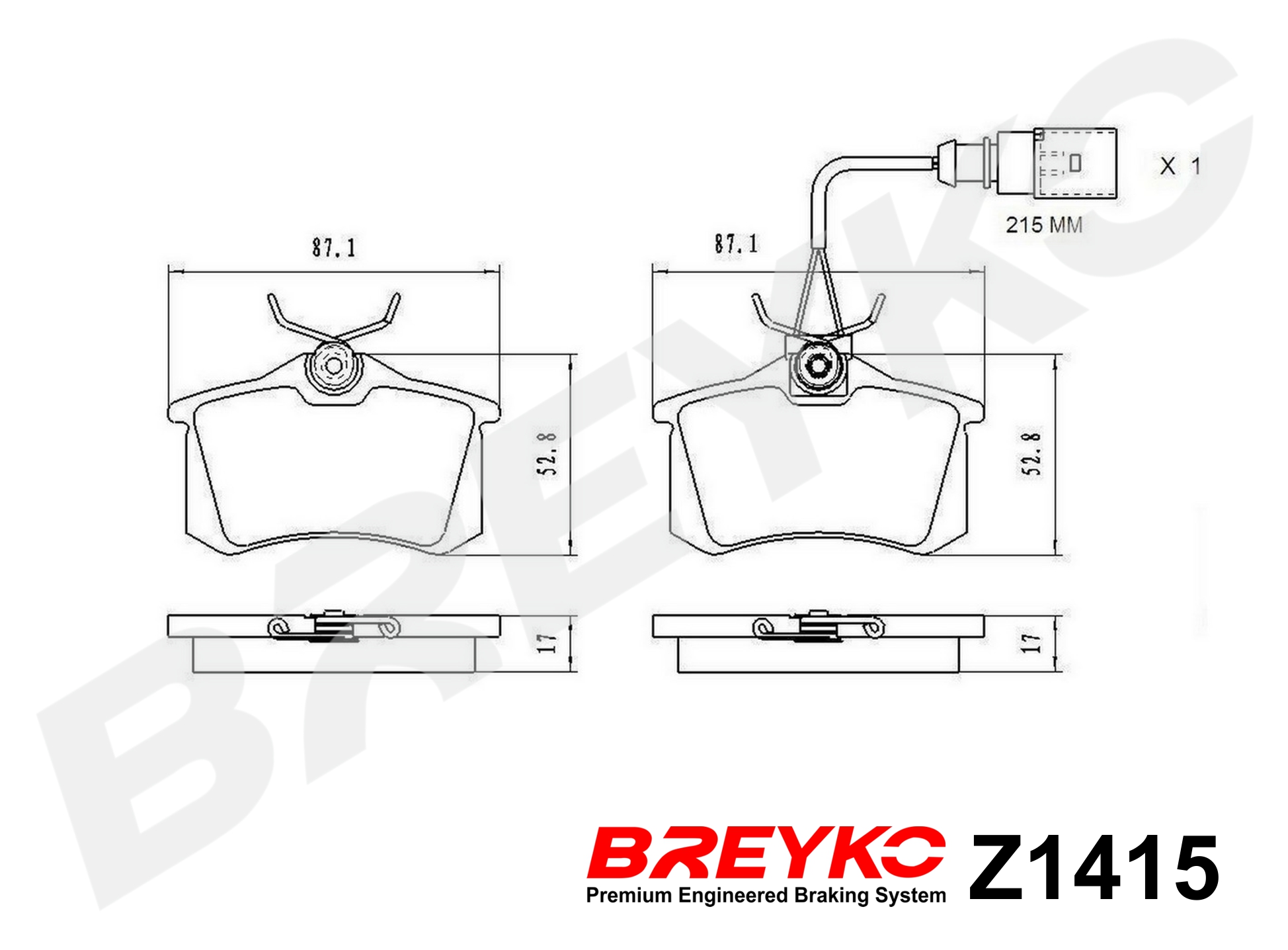 Brake Pad Set, disc brake - Z1415 DAVID VASCO