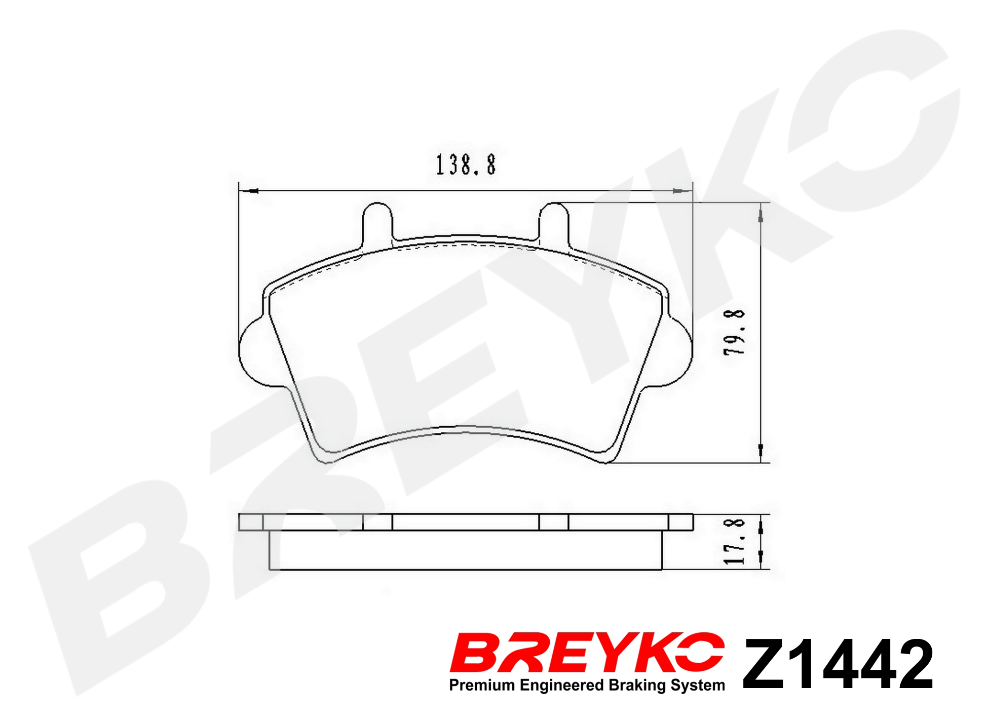 Brake Pad Set, disc brake - Z1442 DAVID VASCO