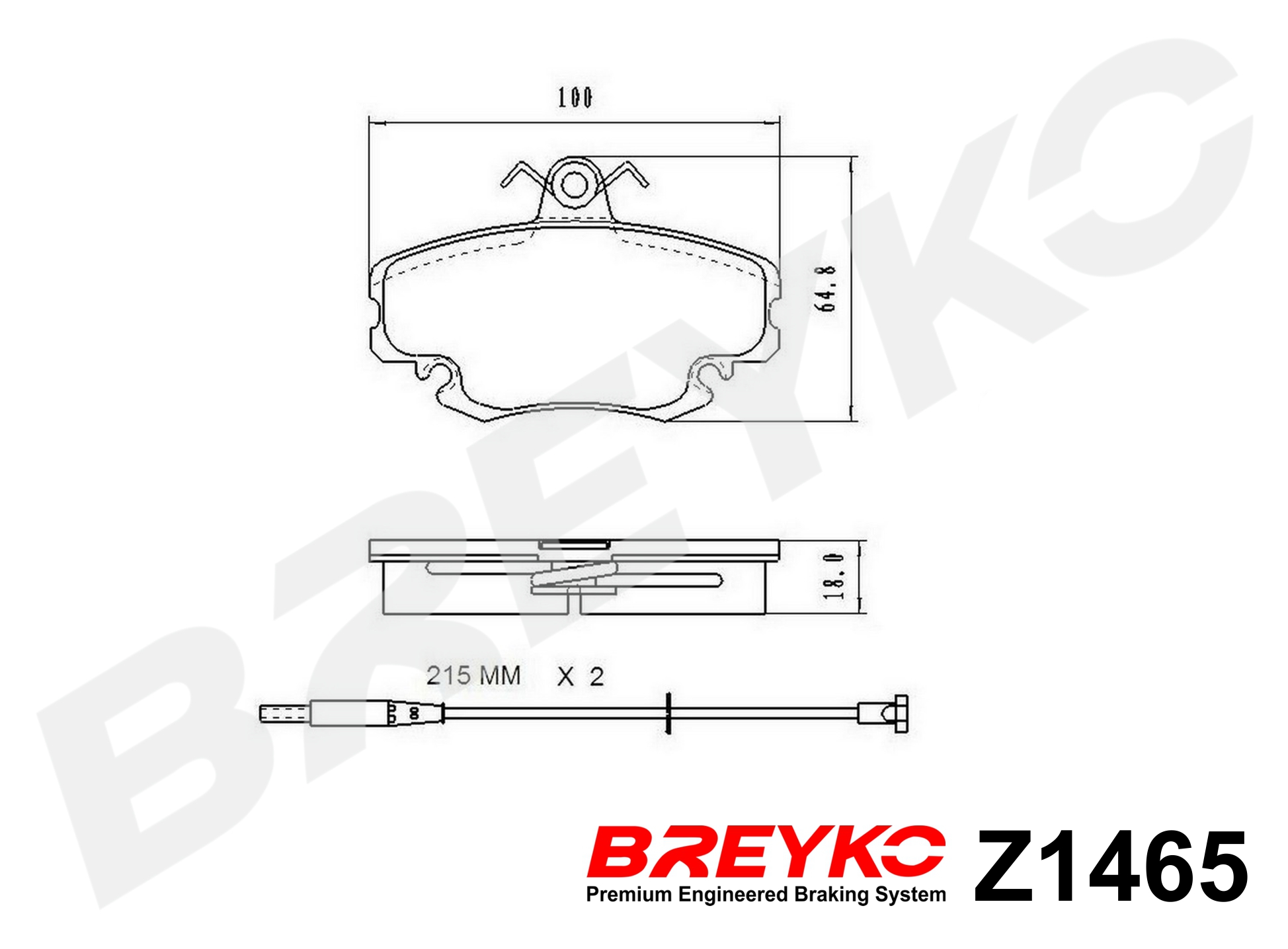 Brake Pad Set, disc brake - Z1465 DAVID VASCO