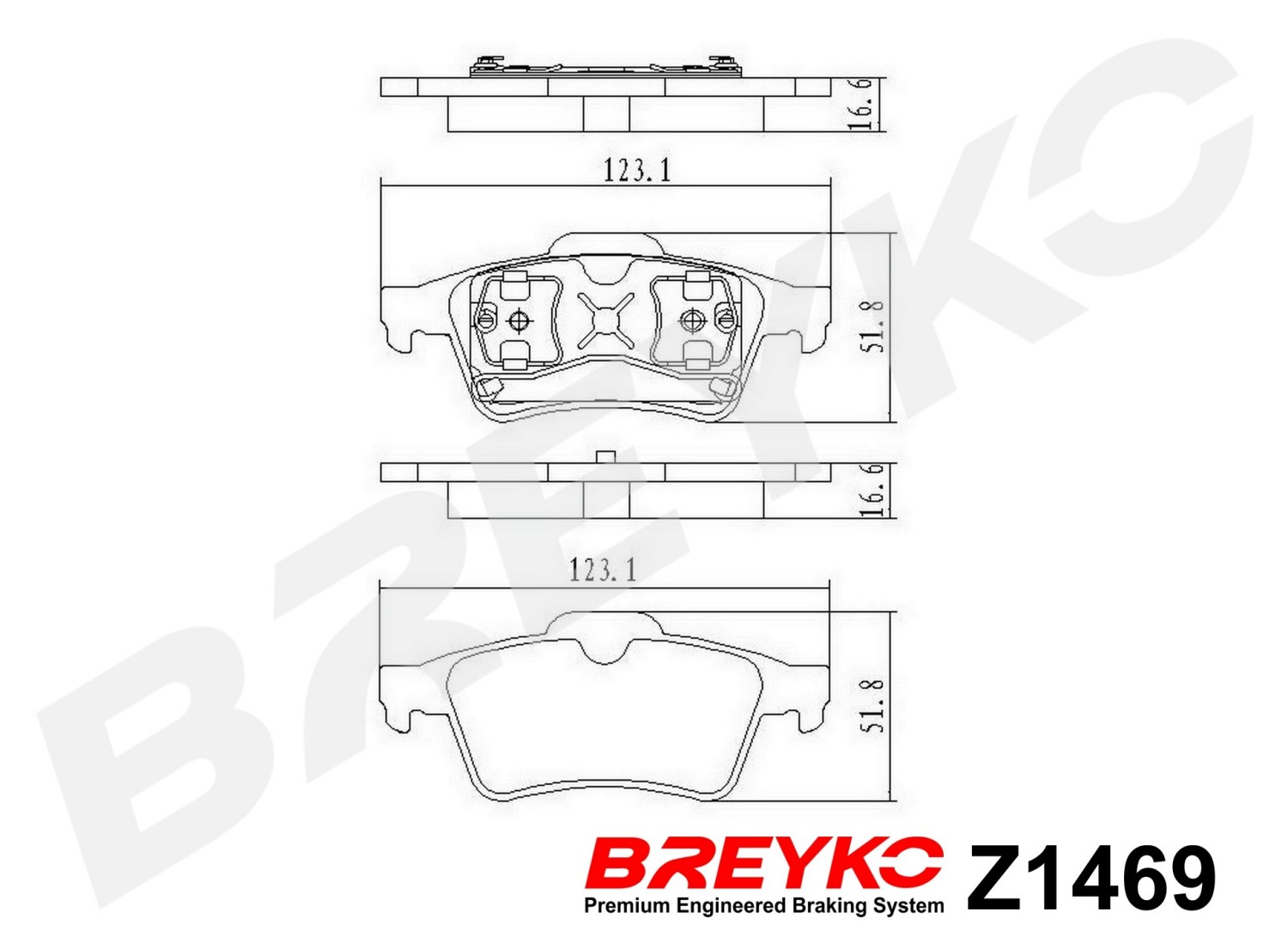 Brake Pad Set, disc brake - Z1469 DAVID VASCO