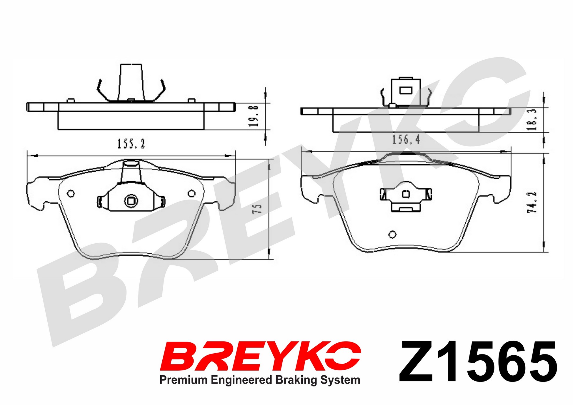 Brake Pad Set, disc brake - Z1565 DAVID VASCO