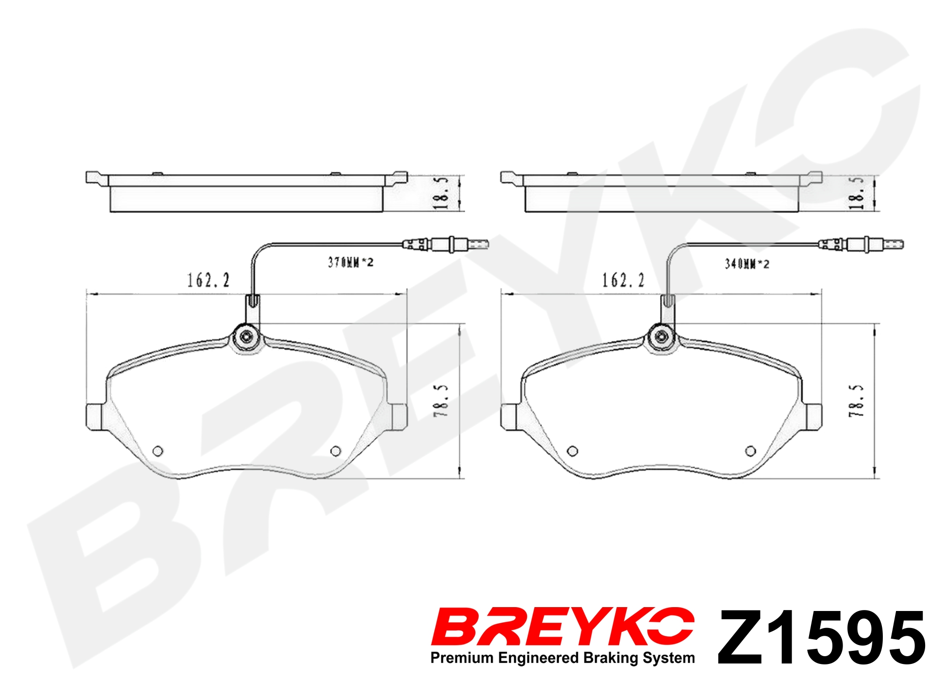 Brake Pad Set, disc brake - Z1595 DAVID VASCO
