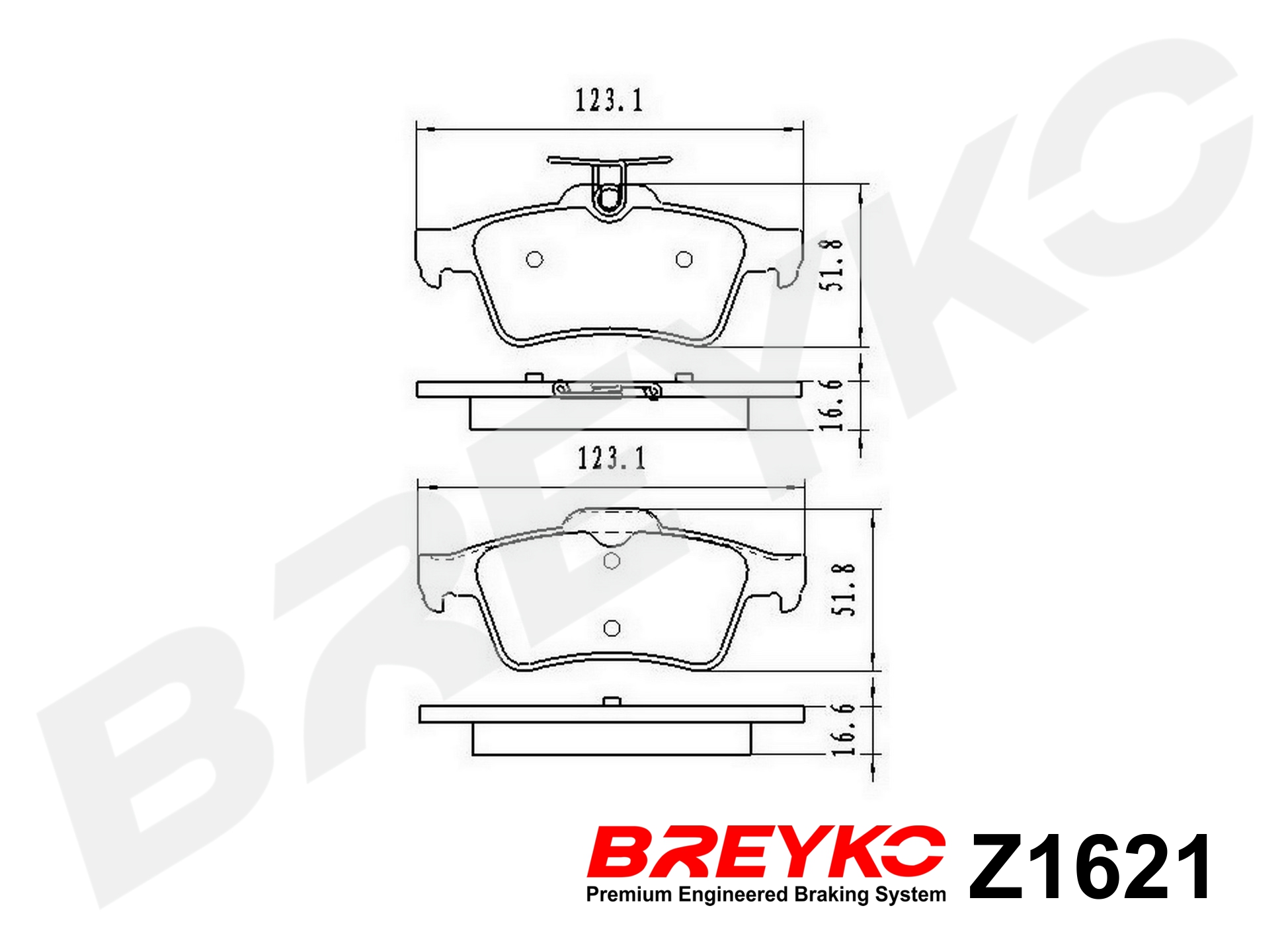 Brake Pad Set, disc brake - Z1621 DAVID VASCO