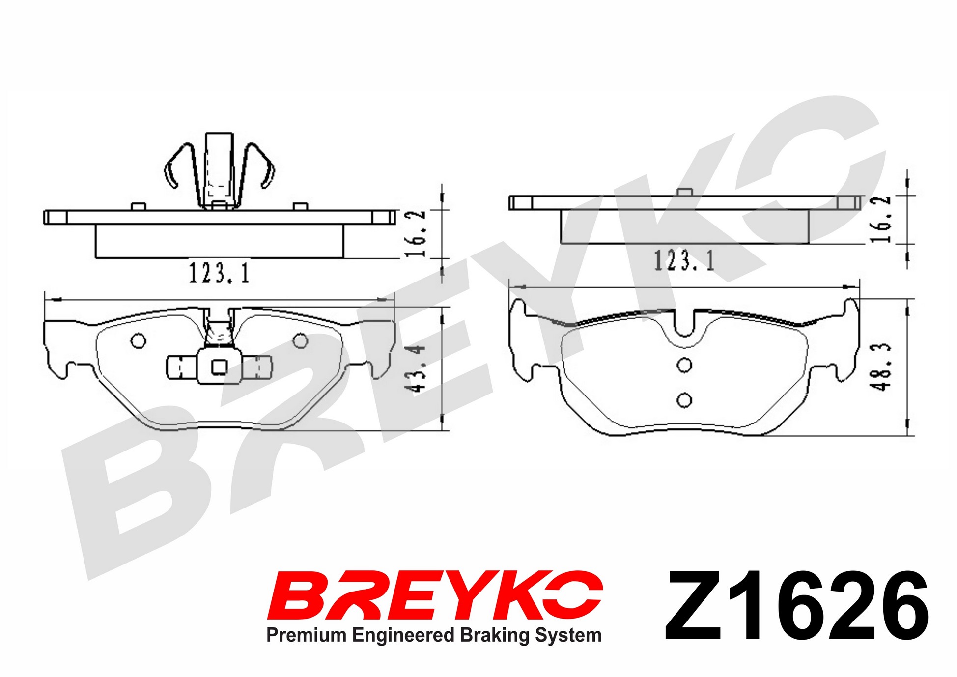 Brake Pad Set, disc brake - Z1626 DAVID VASCO