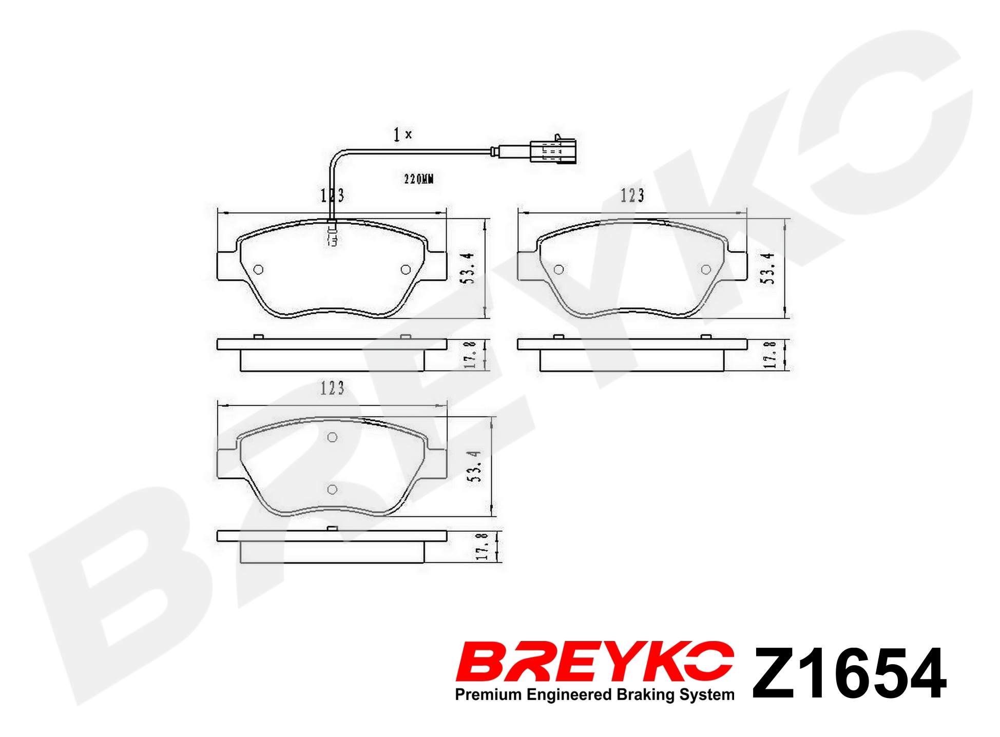 Brake Pad Set, disc brake - Z1654 DAVID VASCO