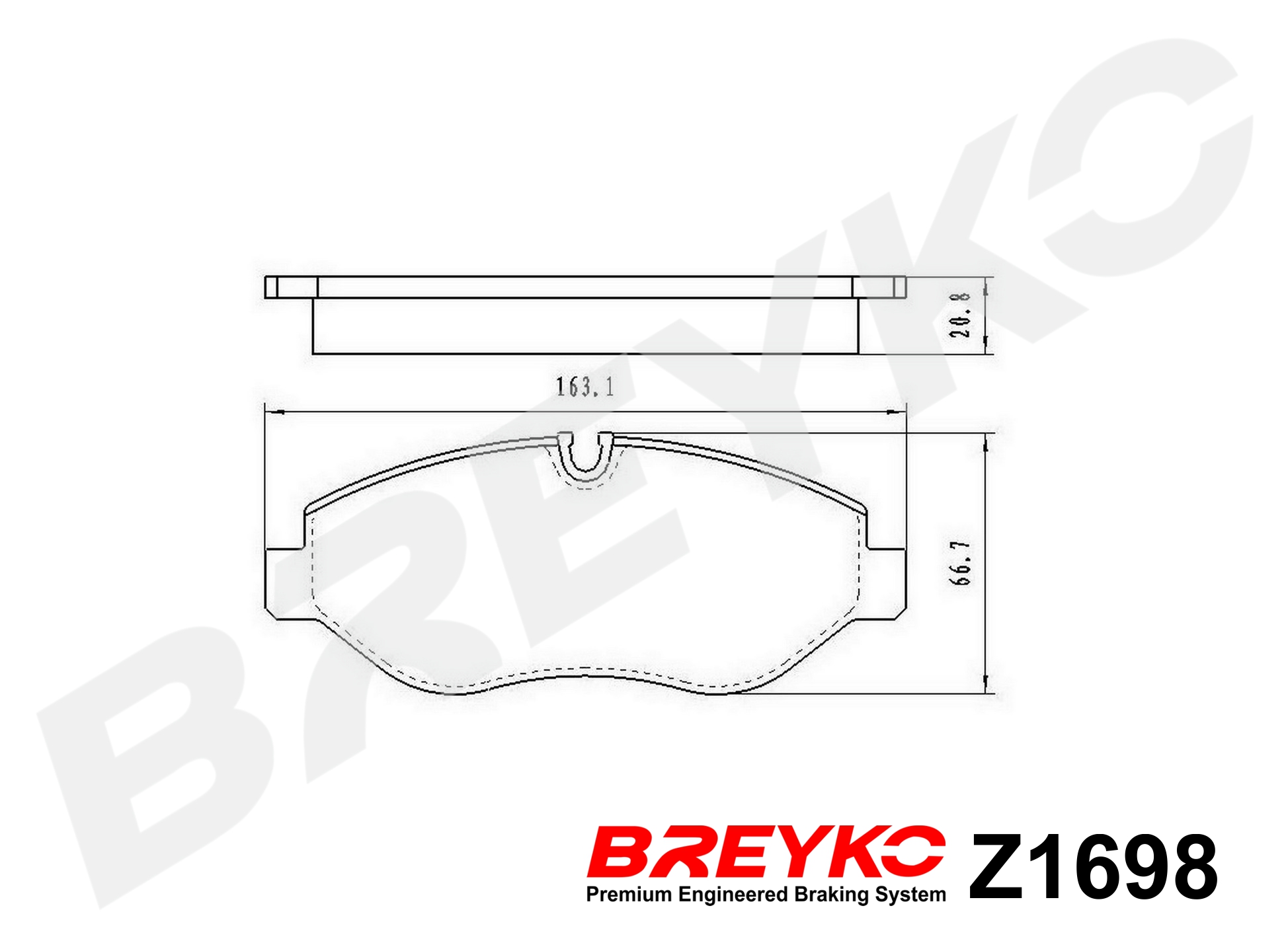 Brake Pad Set, disc brake - Z1698 DAVID VASCO