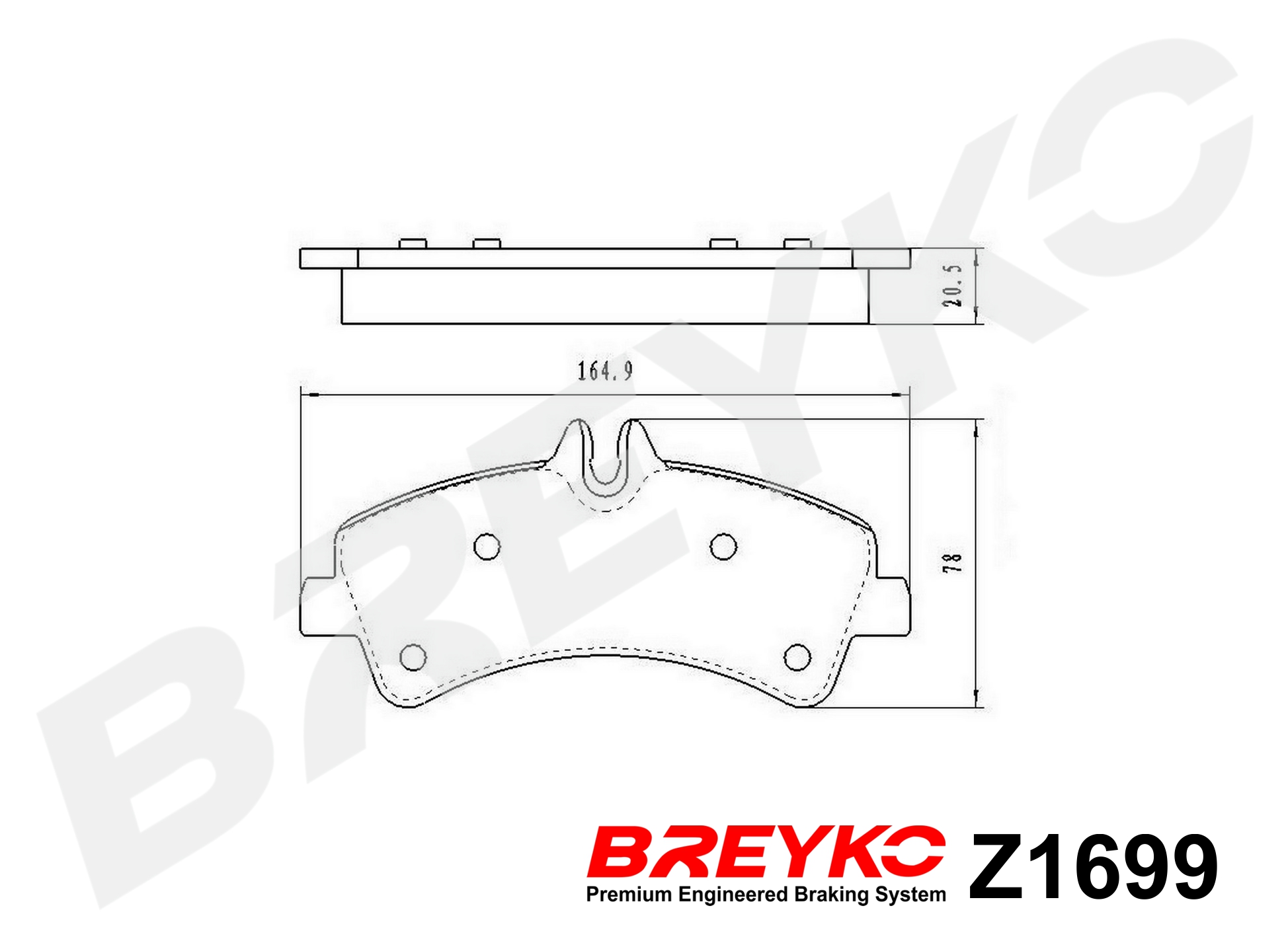 Brake Pad Set, disc brake - Z1699 DAVID VASCO