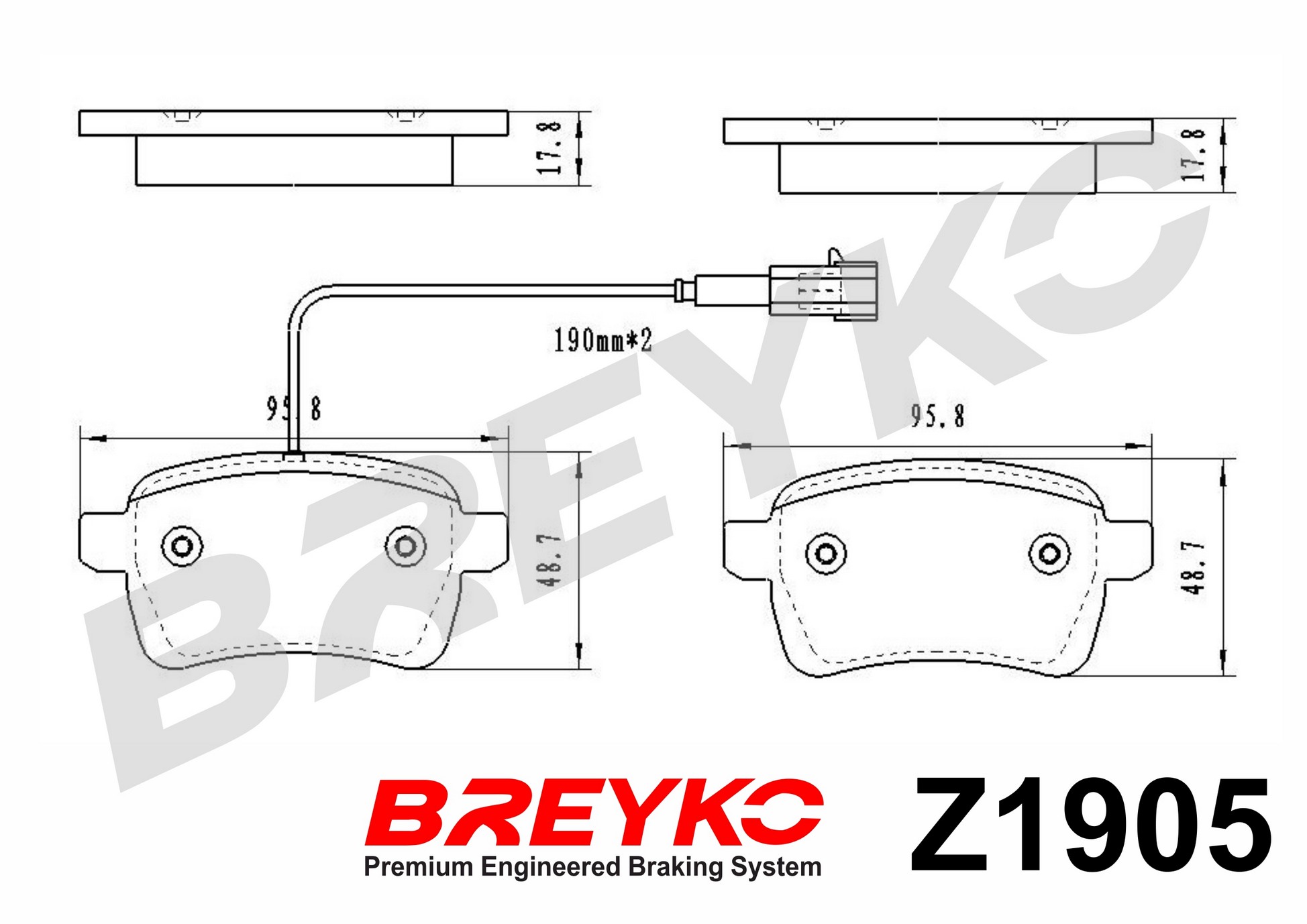 Brake Pad Set, disc brake - Z1905 DAVID VASCO