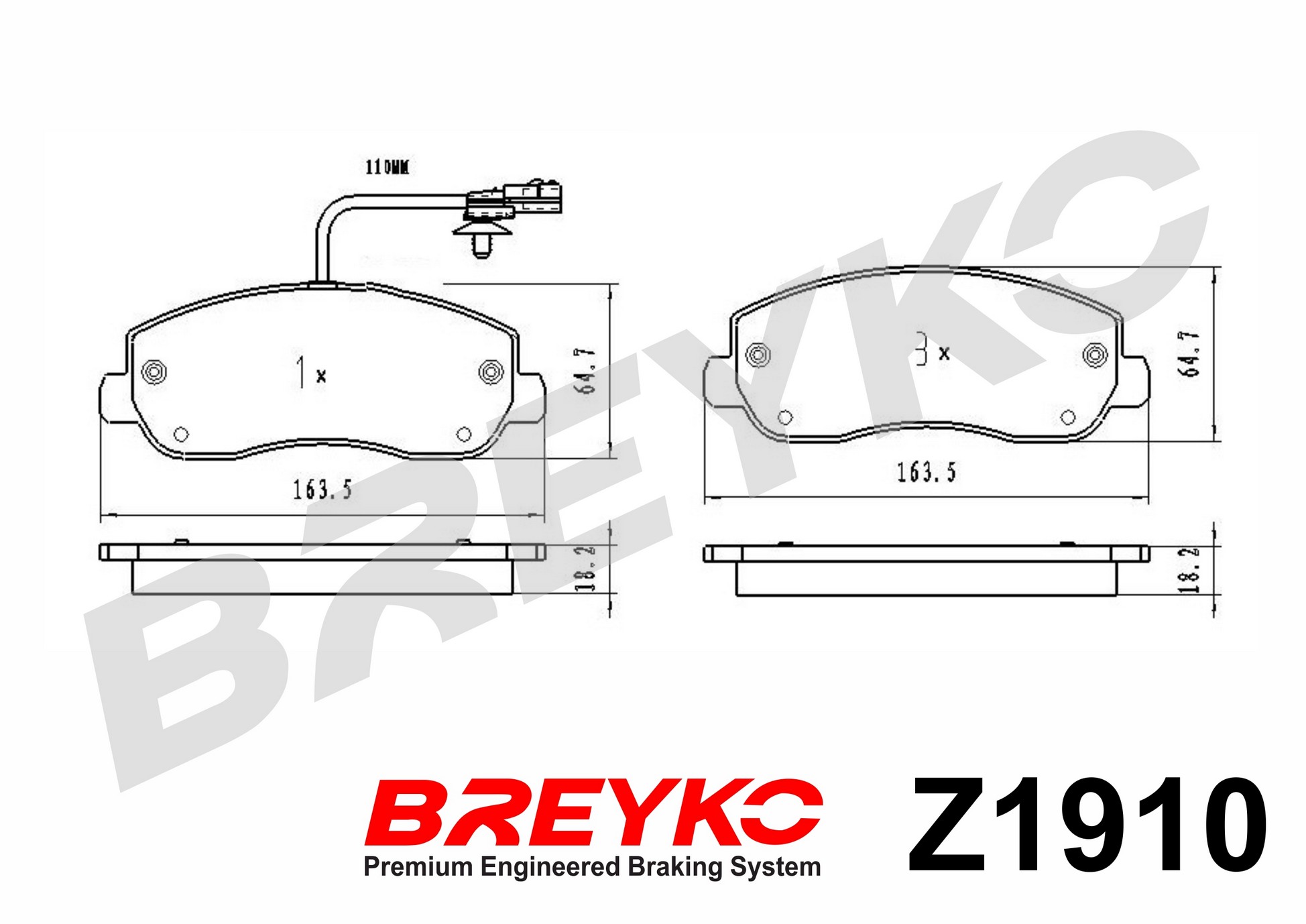 Brake Pad Set, disc brake - Z1910 DAVID VASCO