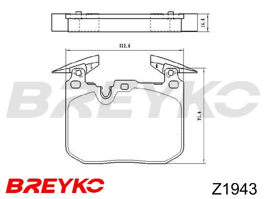 Brake Pad Set, disc brake - Z1943 DAVID VASCO
