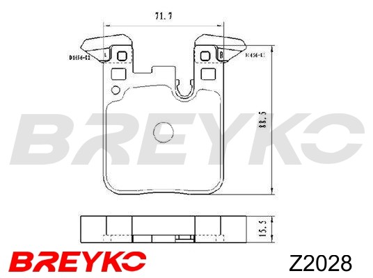 Brake Pad Set, disc brake - Z2028 DAVID VASCO