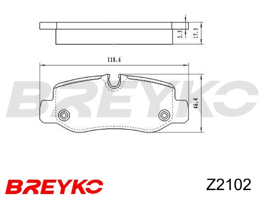 Brake Pad Set, disc brake - Z2102 DAVID VASCO