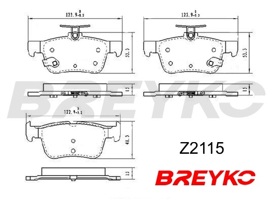 Brake Pad Set, disc brake - Z2115 DAVID VASCO