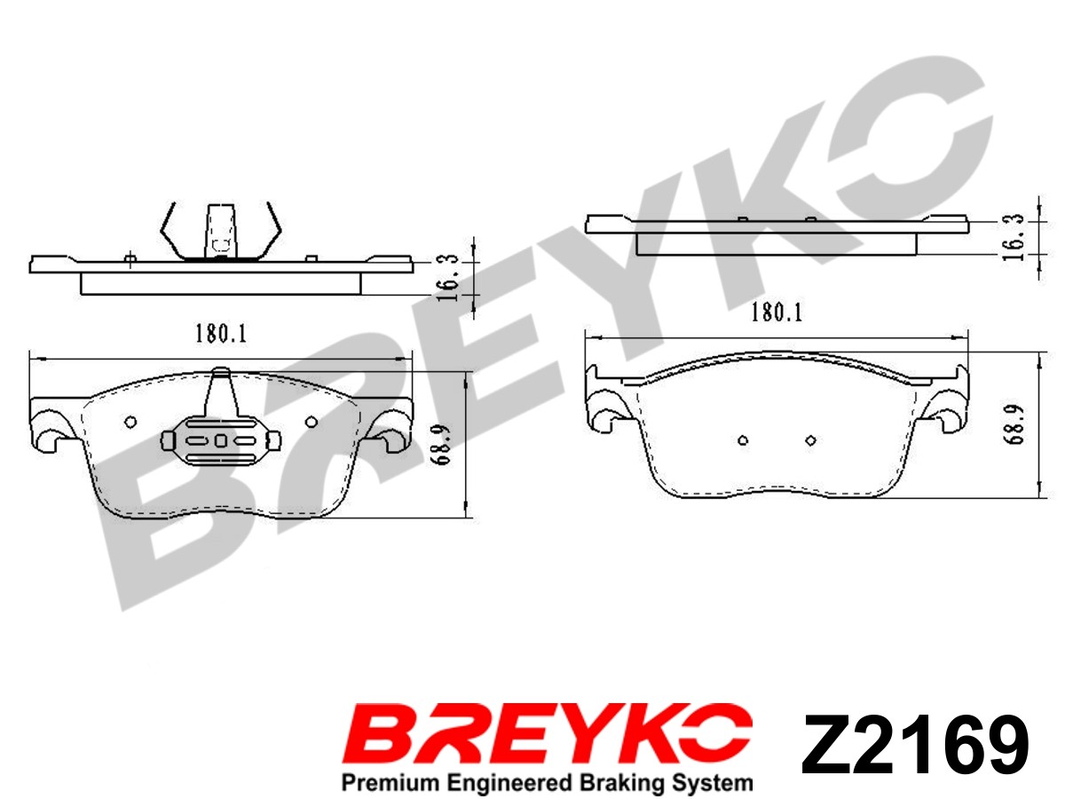 Brake Pad Set, disc brake - Z2169 DAVID VASCO