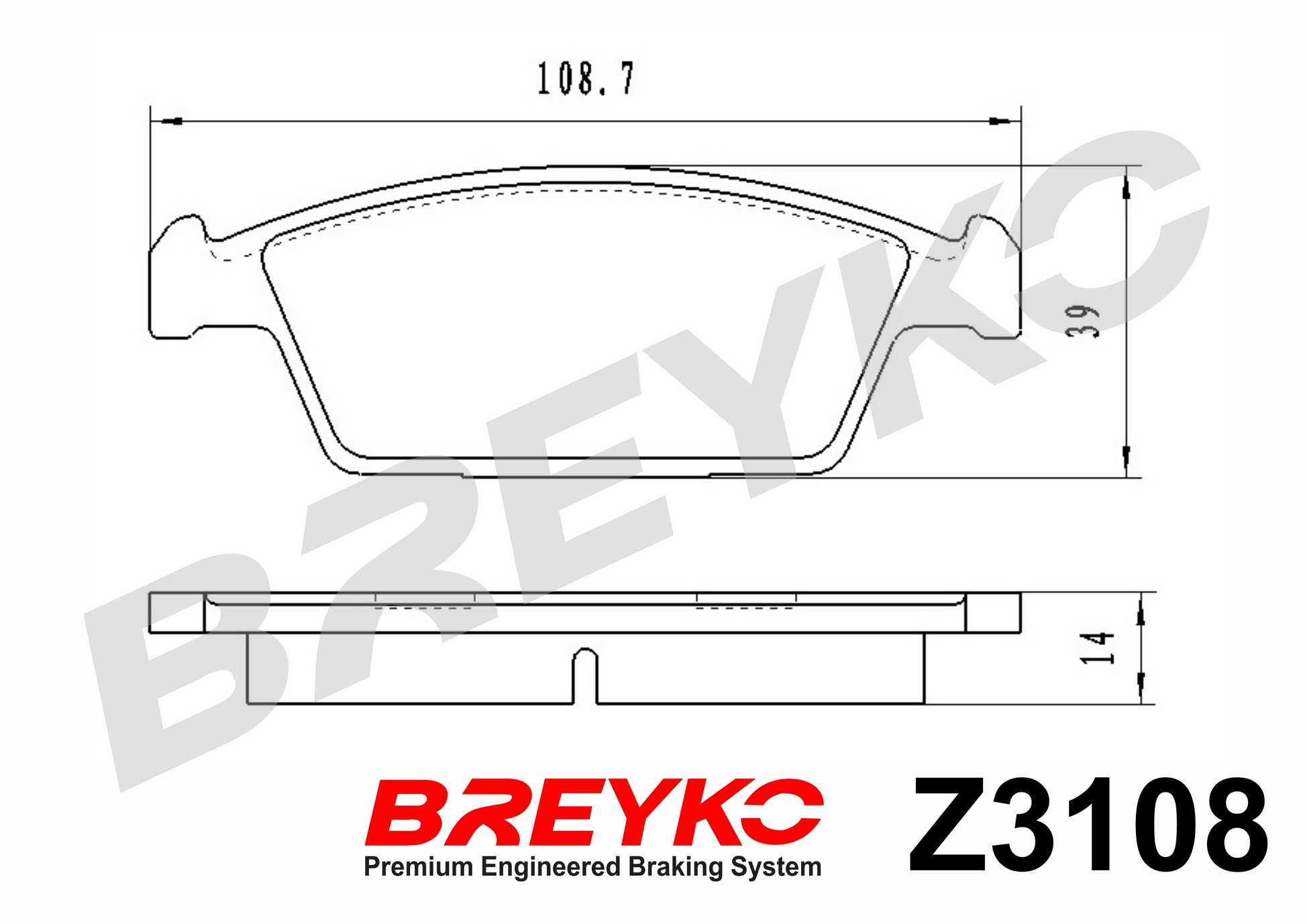Brake Pad Set, disc brake - Z3108 DAVID VASCO