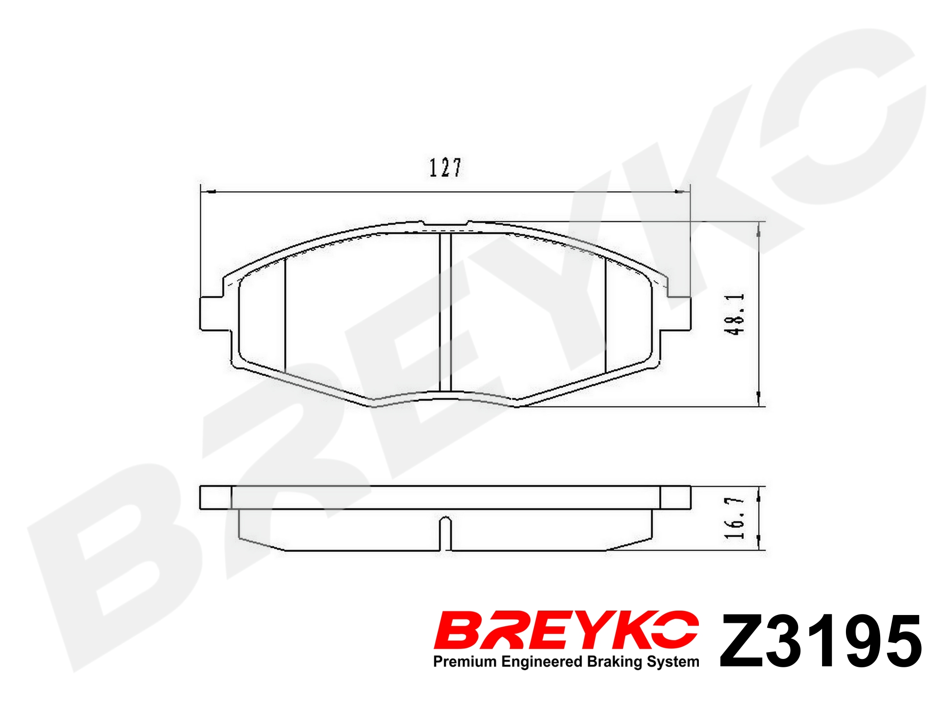 Brake Pad Set, disc brake - Z3195 DAVID VASCO