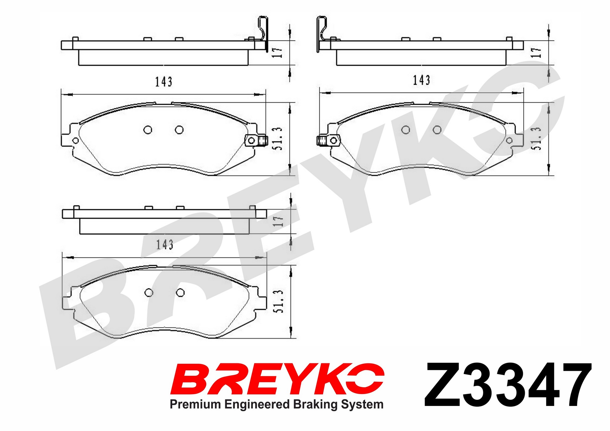 Brake Pad Set, disc brake - Z3347 DAVID VASCO