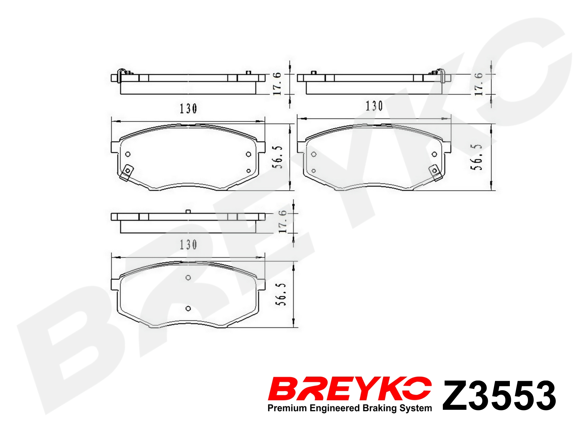 Brake Pad Set, disc brake - Z3553 DAVID VASCO