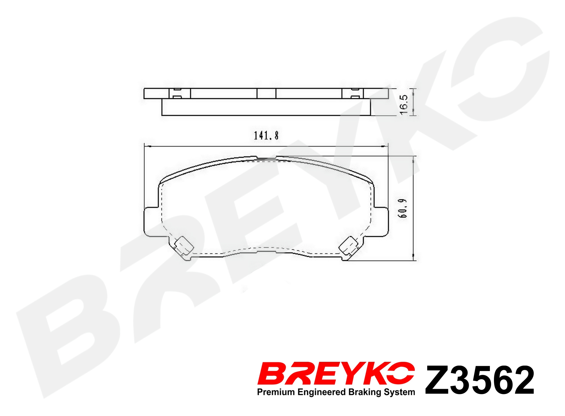 Brake Pad Set, disc brake - Z3562 DAVID VASCO