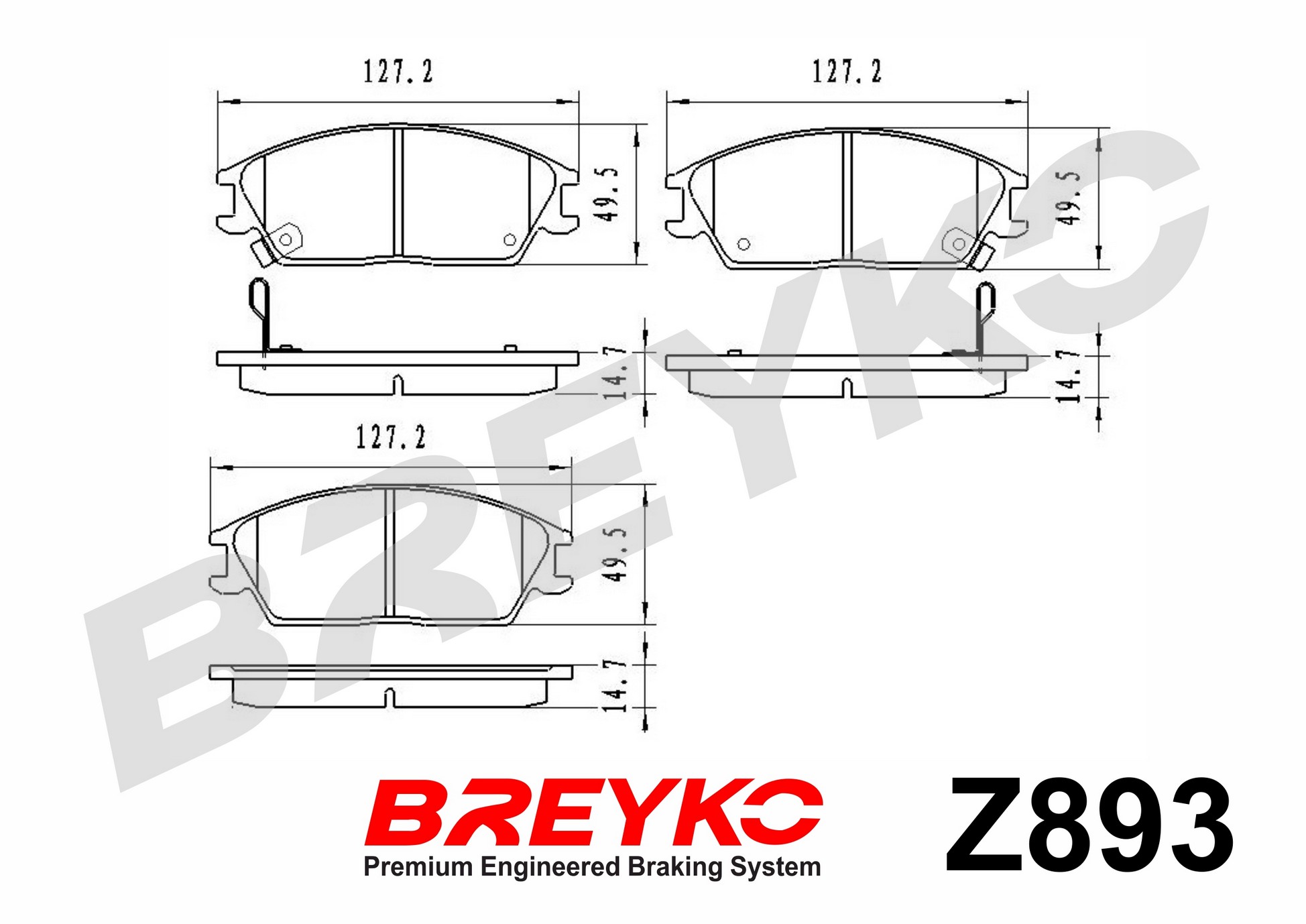 Brake Pad Set, disc brake - Z893 DAVID VASCO